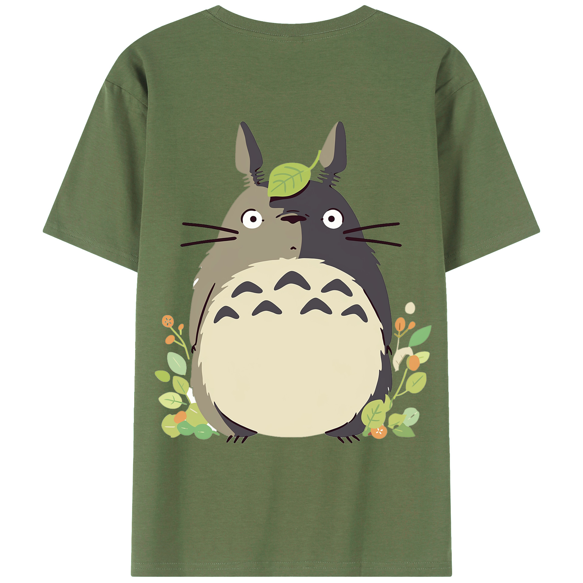 （画像用） となりのトトロ 草壁メイ 草壁サツキ My Neighbor Totoro Satsuki Kusakabe Mei Kusakabe 綿100％ メンズ半袖Tシャツ（バックプリント） 通気性